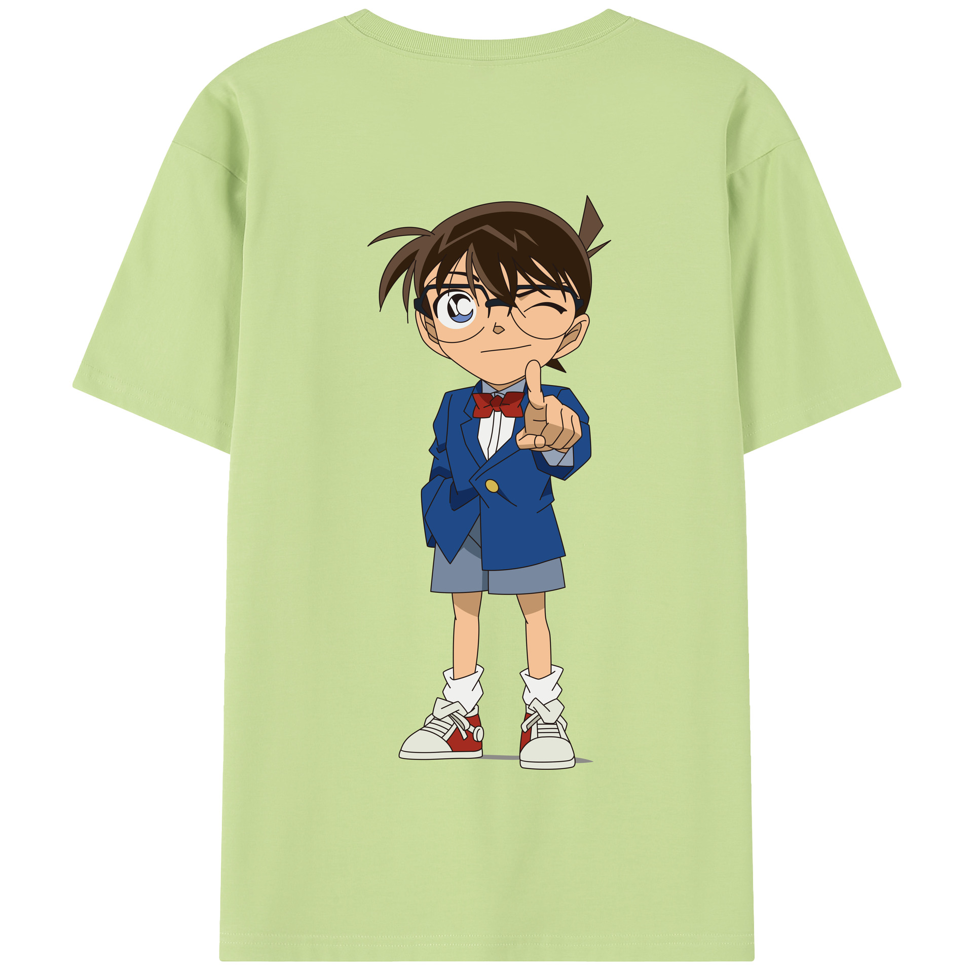 （画像用） 名探偵コナン 江戸川 コナン Detective Conan Conan Edogawa 綿100％半袖Tシャツ（背面プリント）